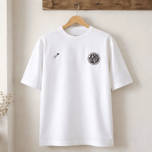 Camiseta Oversize Hombre – Blanco 100% Algodón Premium