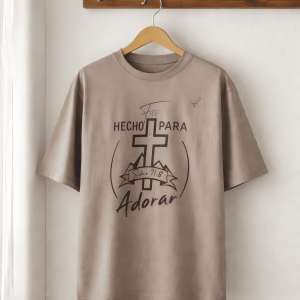 Camiseta Oversize Hombre – Taupe 100% Algodón Premium