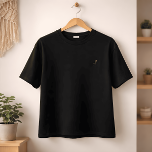 Camiseta Oversize Mujer Negro – 100% Algodón Premium