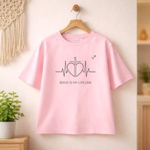 Camiseta Oversize Mujer – Rosada 100% Algodón Premium
