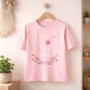 Camiseta Oversize Mujer Rosada – 100% Algodón Premium