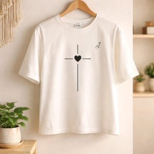 Camiseta Oversize Mujer Marfil – 100% Algodón Premium