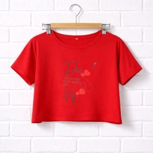 Crop Top Basic Rojo - Piel de Durazno
