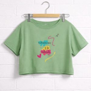 Crop Top Basic Verde - Piel de Durazno