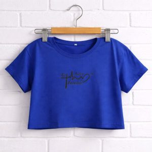 Crop Top Basic Azul - Piel de Durazno