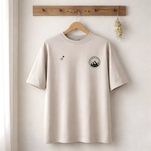 Camiseta Oversize Hombre – Arena 100% Algodón Premium