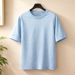 Camiseta Algodón Peruano Mujer- Azul Claro 100% Algodón Premium