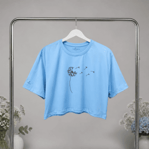 Crop Top Piel de Durazno Mujer – Azul Claro
