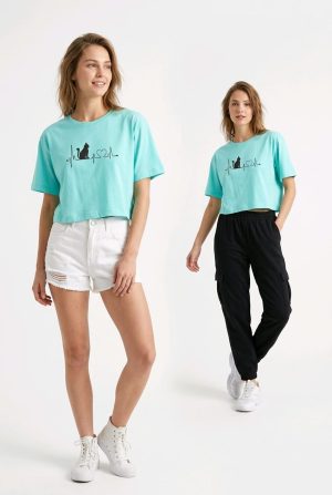 Crop Top Piel de Durazno Mujer – Verde Claro